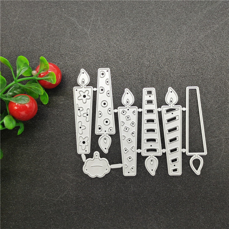 Bougies découpées pour la création de cartes, découpes pour scrapbooking, dies de découpe en métal, découpes de félicitations, tampons de gaufrage pour anniversaire