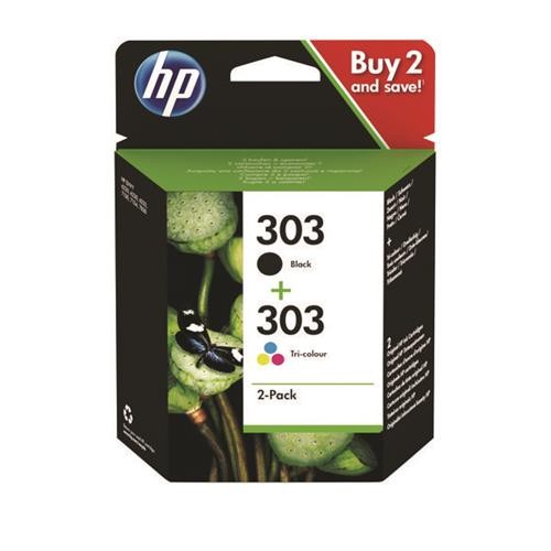 HP 303 3YM92AE Pack de 2 cartouches authentiques d'encre noire/tricolore