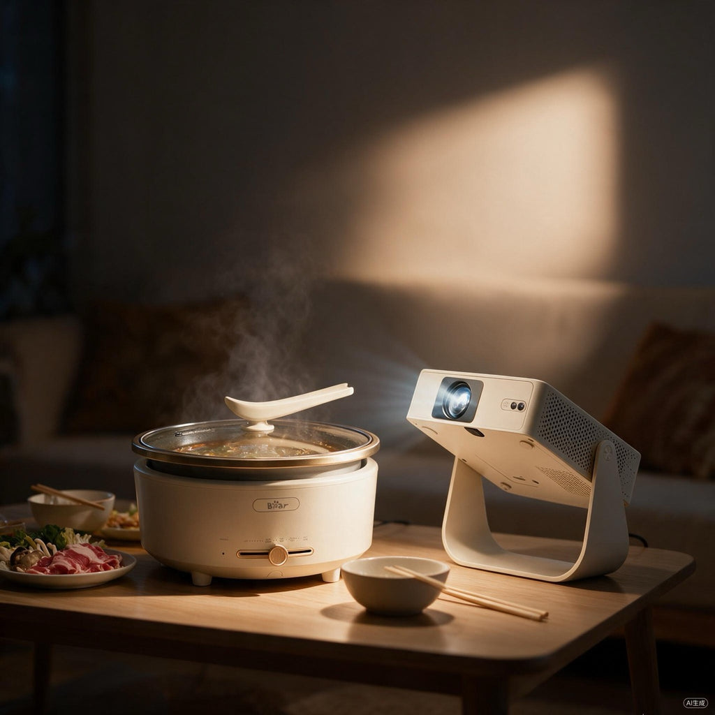 Bear multi-usages marmite électrique & Yaber L1 Pro projecteur home cinéma intelligent