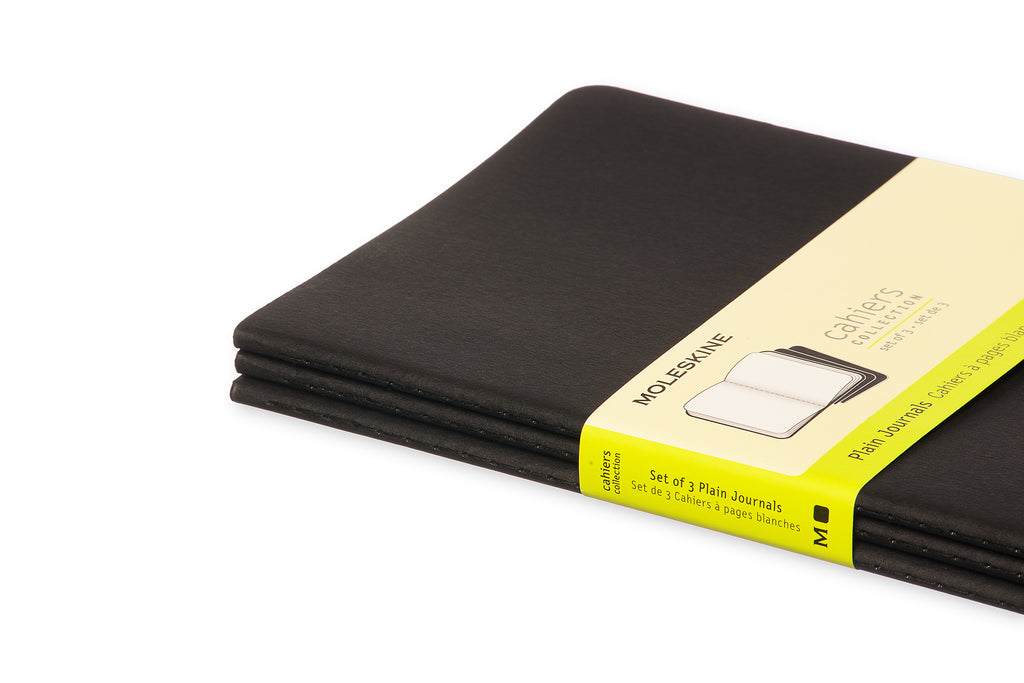 MOLESKINE Lot de 3 cahiers grand format, pages vierges