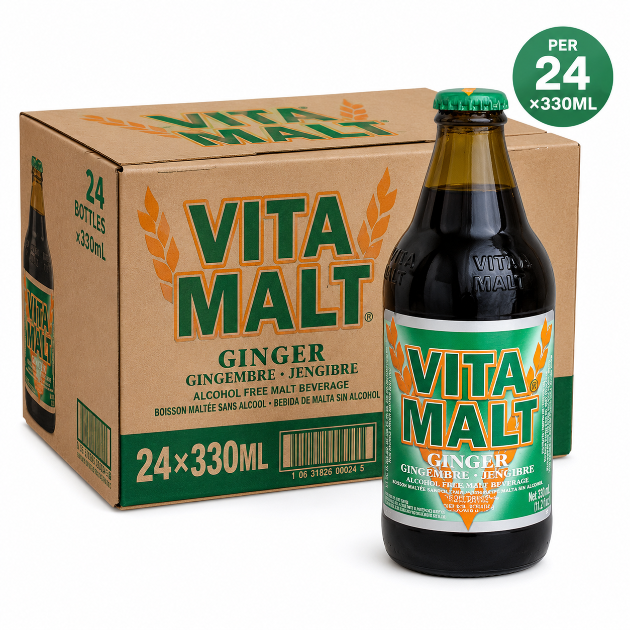 Vitamalt Bouteille au Gingembre 24x330 ml