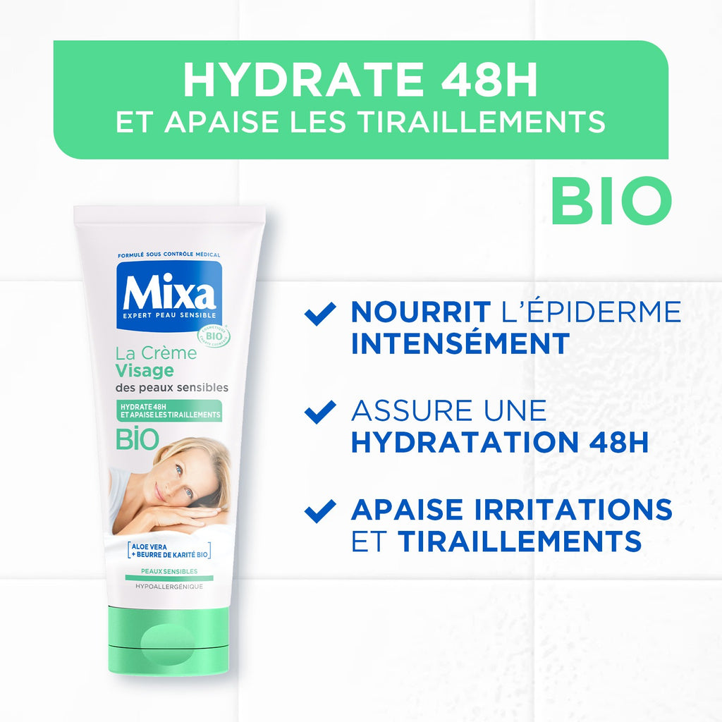 Mixa Bio Crème Visage Hydratante Protectrice 50 ml