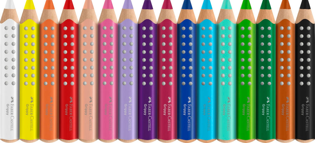Faber-Castell Set de 16 crayons de couleur Grippy avec taille-crayon