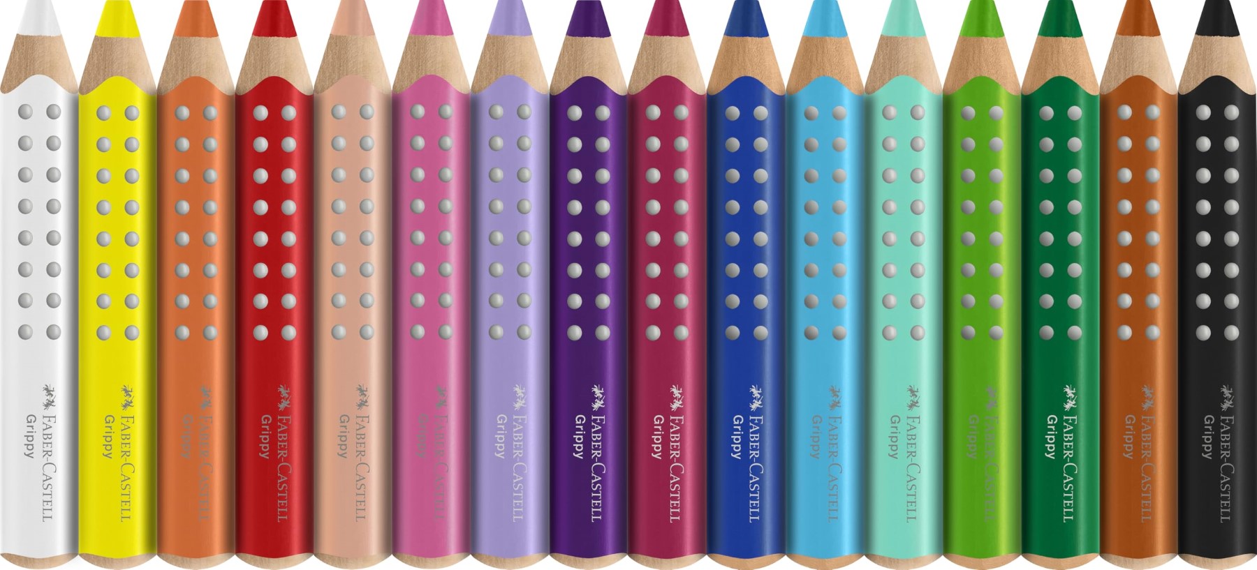 Faber-Castell Set de 16 crayons de couleur Grippy avec taille-crayon