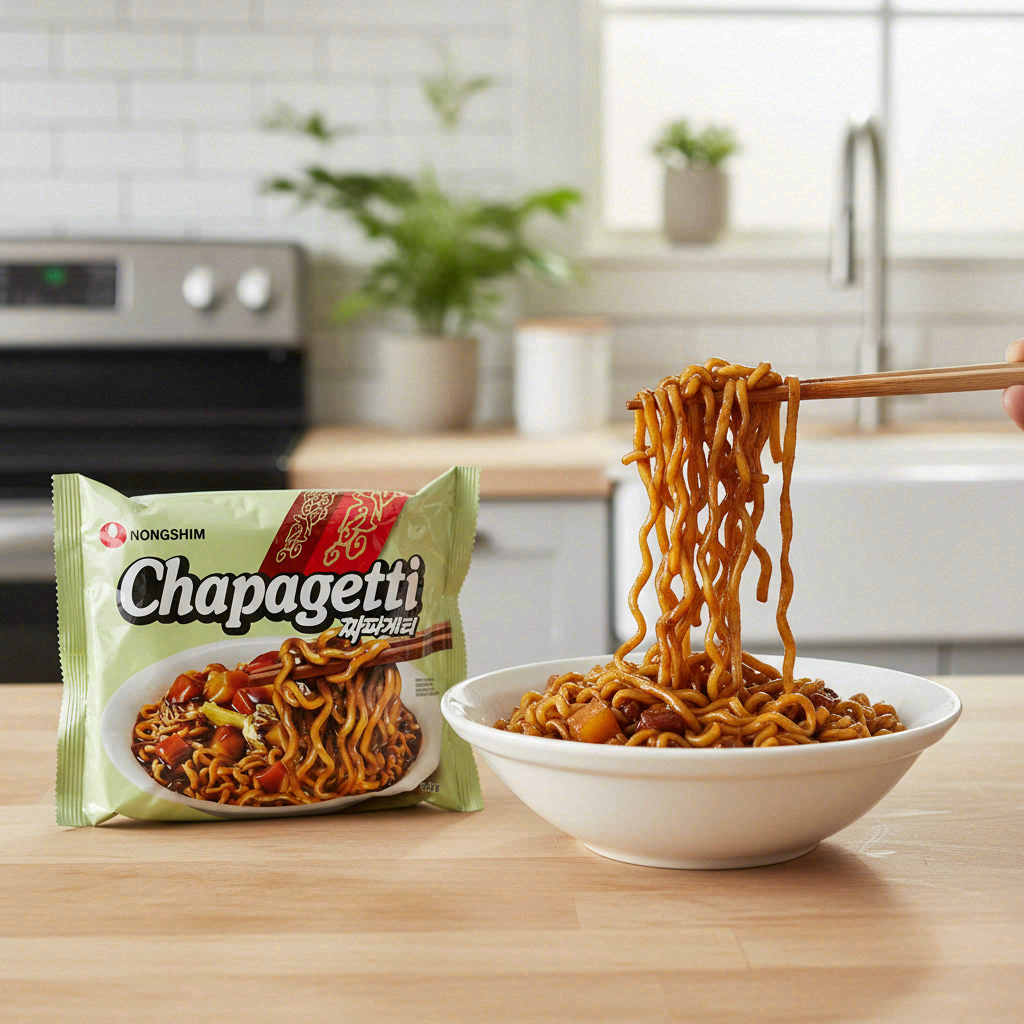Nongshim Chapagetti - Pâtes aux nouilles avec sauce chajang - 20 x 140 g