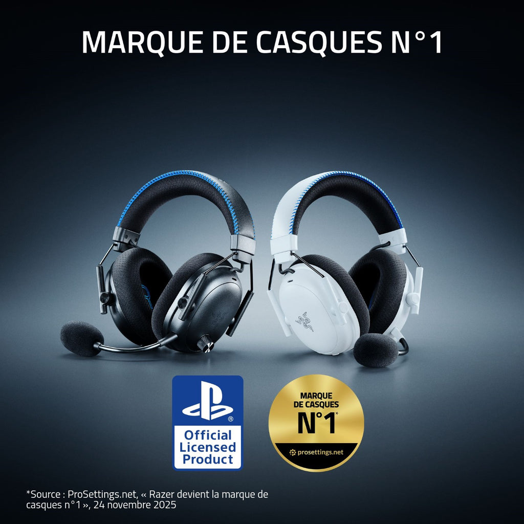 Razer BlackShark V3 Pro Casque Gaming sans fil - PlayStation - Blanc