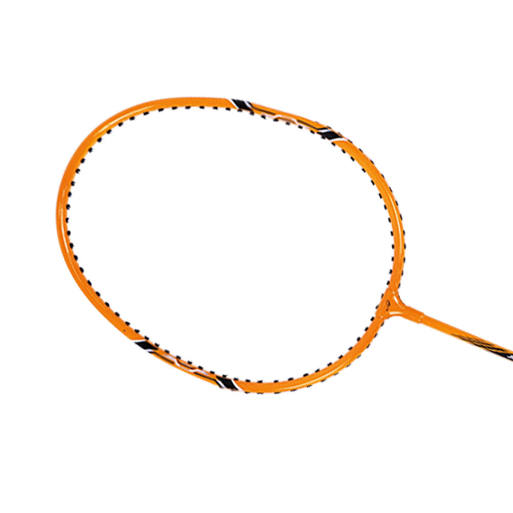Double Fish JinQue Raquettes de badminton légères et durables Set de doubles Orange 1307 avec housse, 2 raquettes, volants non inclus