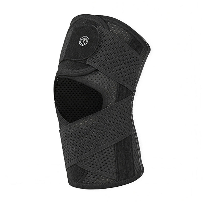 Ochama×J.ZAO Genouillère de sport, 1 pièce, adaptée à la course à pied, basketball, protection du ménisque, badminton et randonnée, modèle d’été respirant avec sangles de maintien, taille L