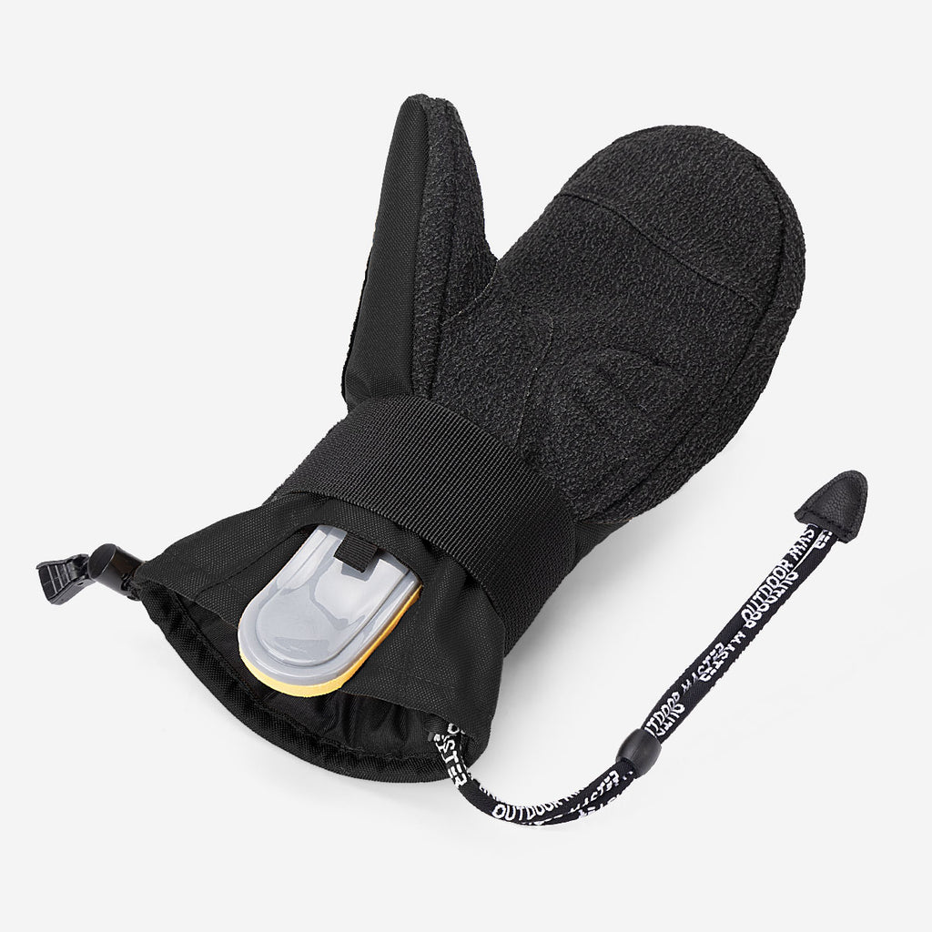 OutdoorMaster Mitaines de ski imperméables 3M et KEVLAR pour hommes et femmes noir - Taille L