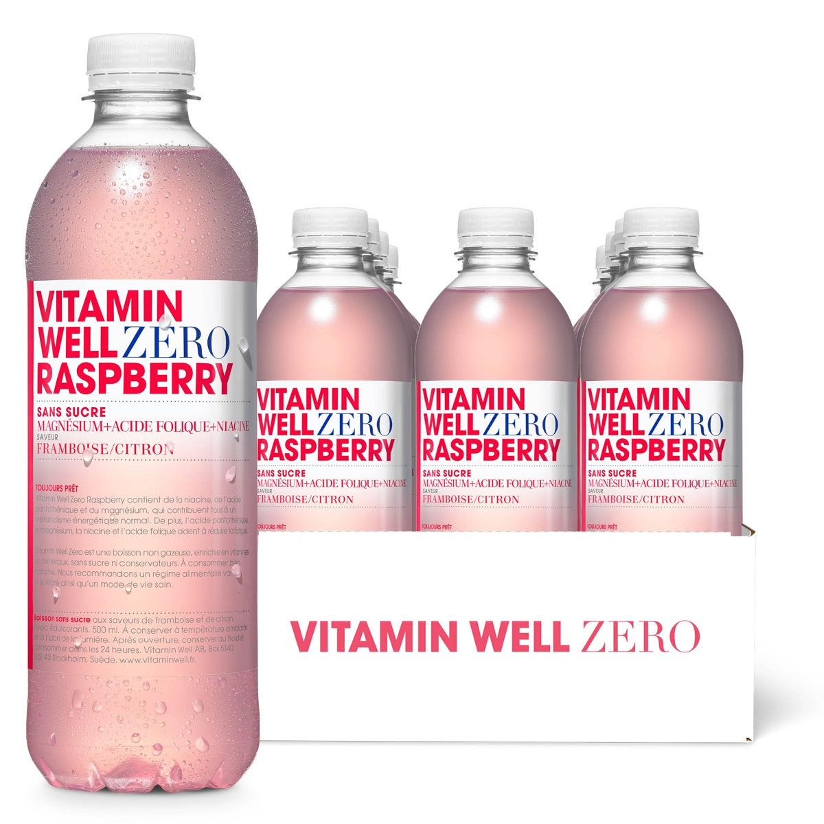 VITAMIN WELL Zero Raspberry Pack 12x 50cl