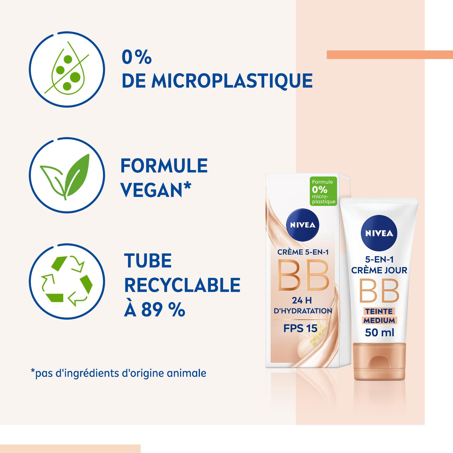 NIVEA Essentiels Soin Jour 24H Matifiant Peaux Mixtes à Grasses 50 ml