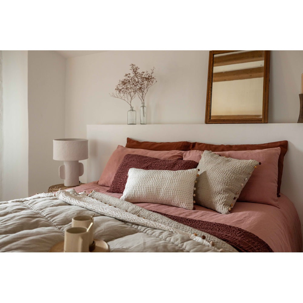 Vivaraise Linco Housse de couette rose poudré - 260 x 240 cm