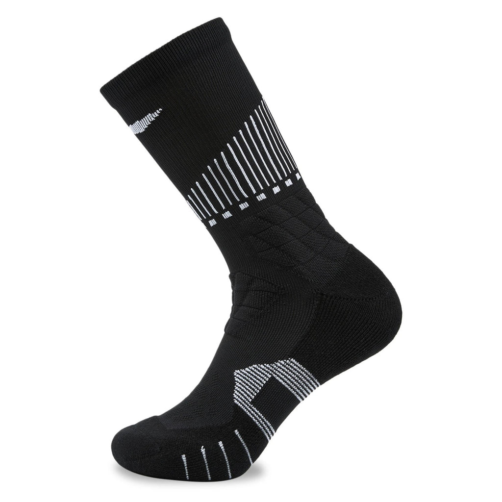 LI-NING Chaussettes mi-longues de basket-ball résistantes, confortables et respirantes noir XL