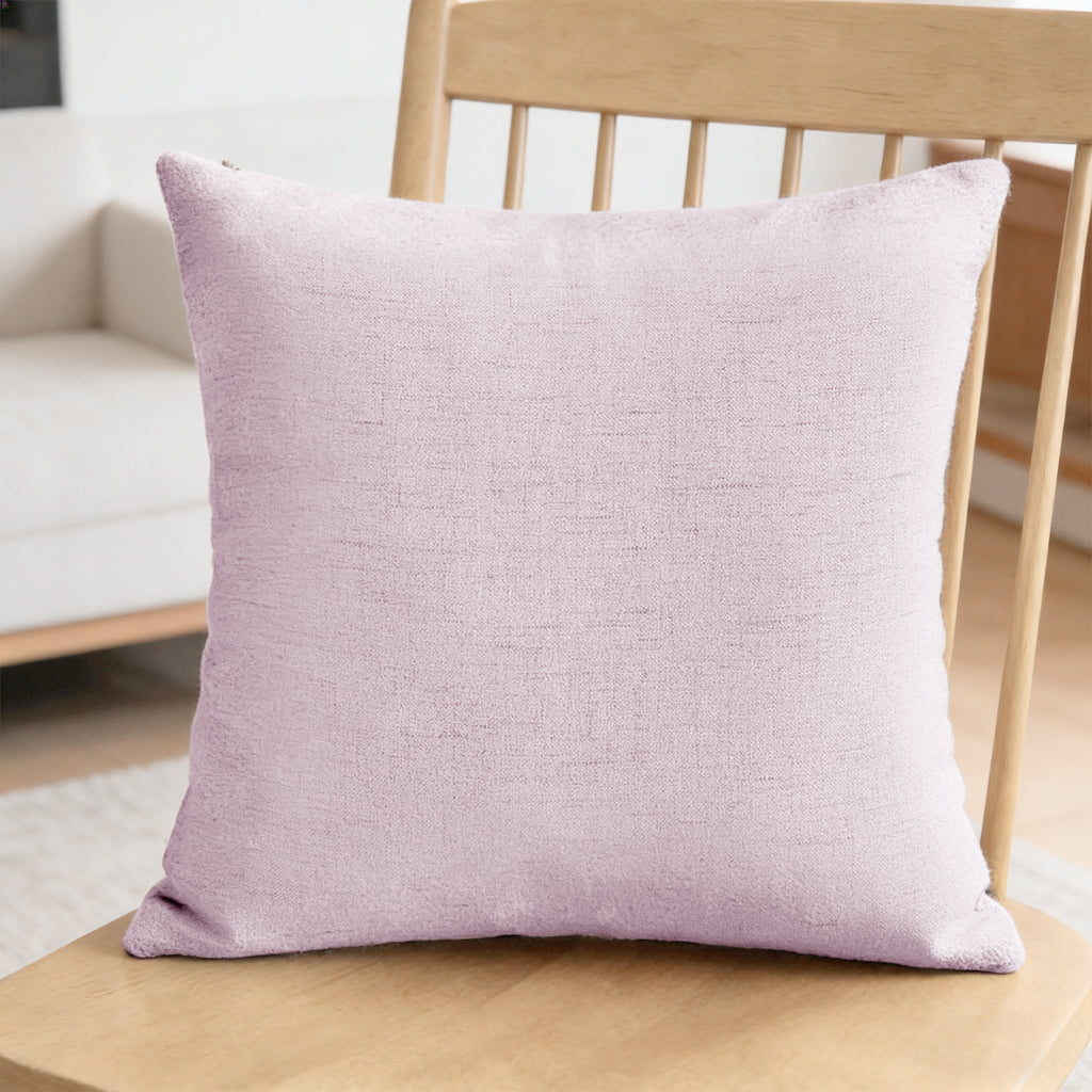 Deconovo housse de coussin en lin imprimé - rose clair - 50 x 50 cm - 1 pièce