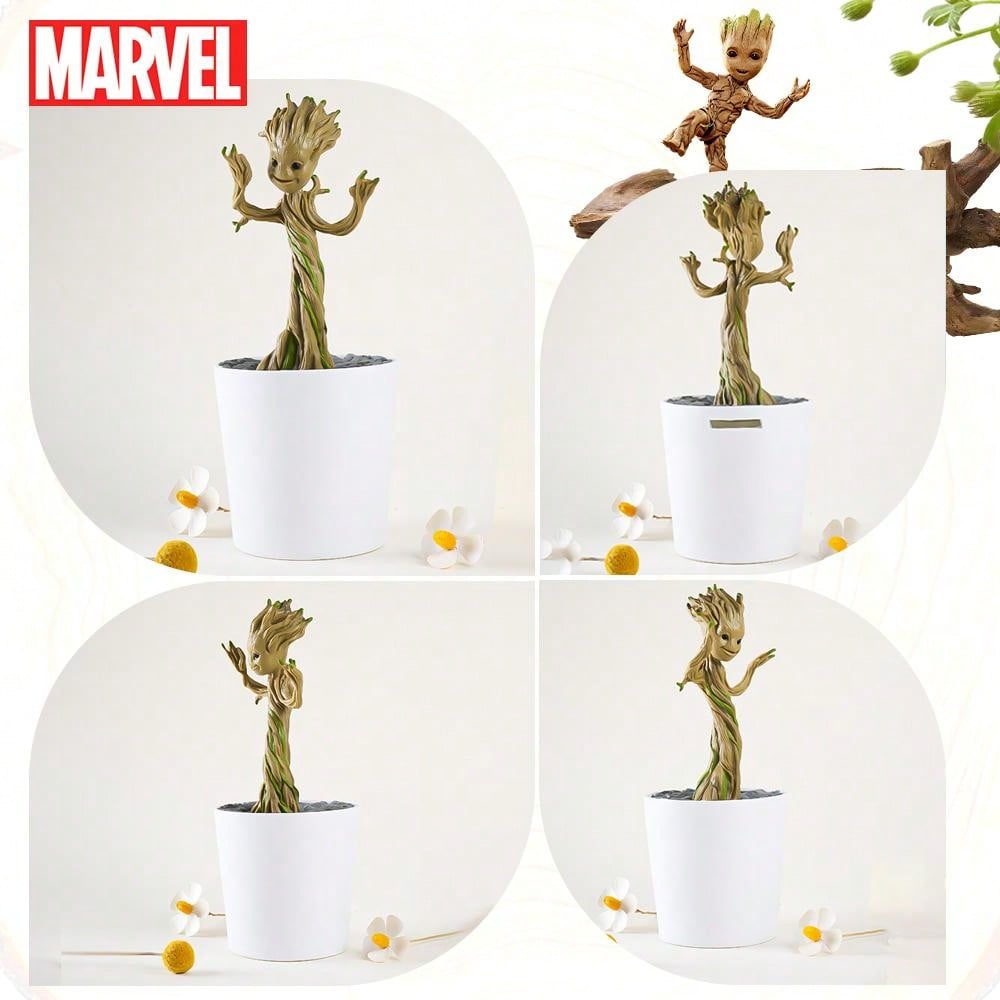 Tirelire Marvel Groot 3D Officiellement Licenciée en PVC Étanche et Antichoc – Figurine Décorative, Boîte à Monnaie, Organisateur de Bureau, Objet de Collection, Cadeau