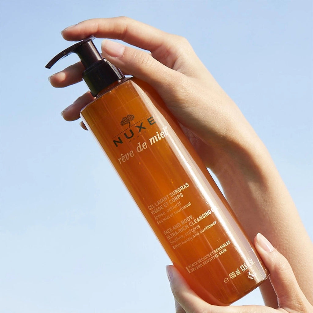 Nuxe Rêve de Miel Gel nettoyant surgras visage et corps pour peaux sèches 400 ml