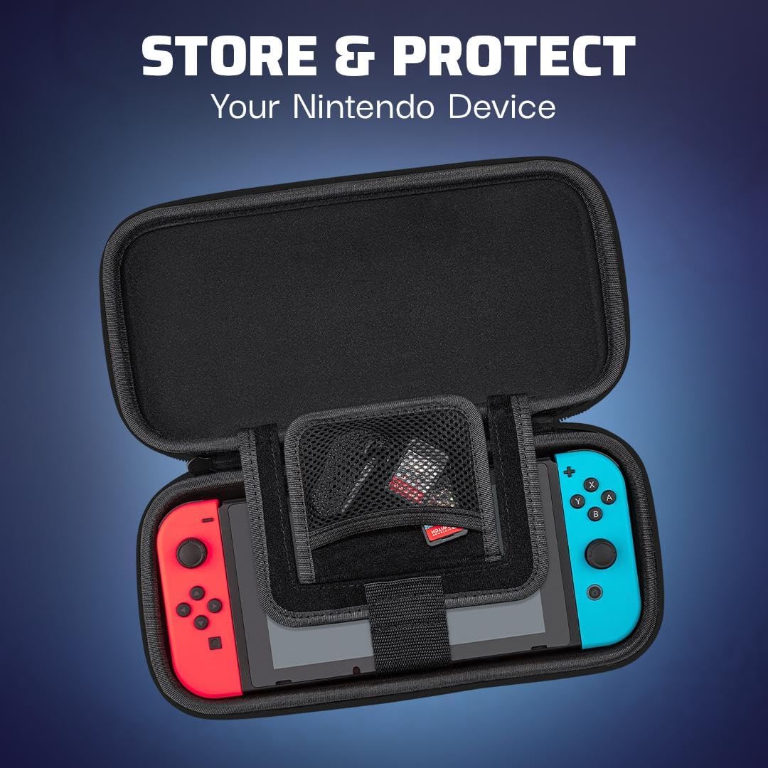 PDP Housse de protection Trave Case pour Nintendo Switch, Switch Lite et Switch OLED - Licence officielle - Gris - Motif Boo Hoo Glow qui brille dans le noir