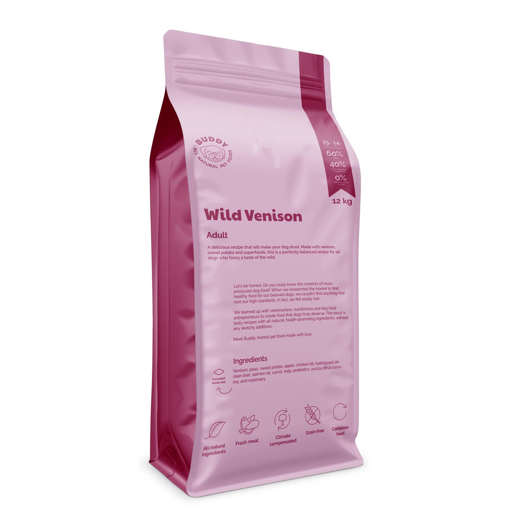 Aliment pour animaux au chevreuil sauvage 12 kg
