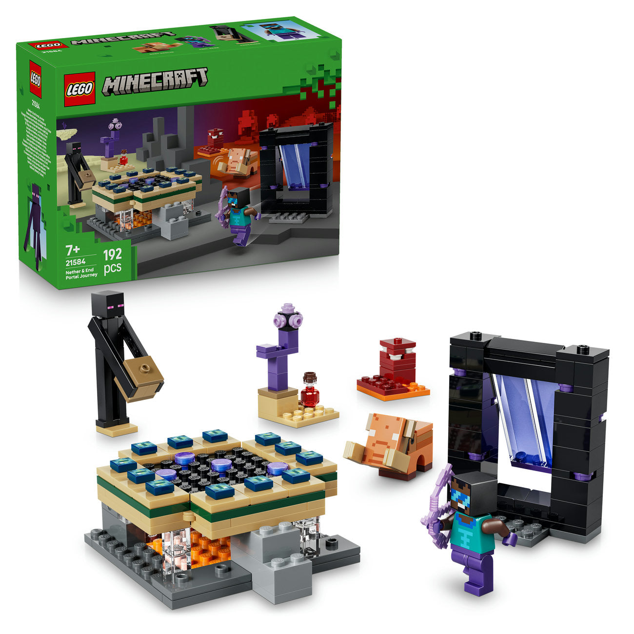 LEGO Minecraft 21584 Voyage à travers les Portails du Nether et de l’Ender