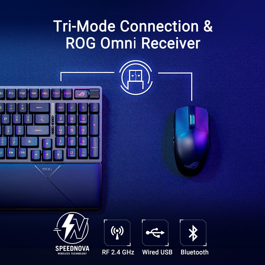 ASUS ROG Scope II 96 RX Clavier de Jeu Mécanique Sans Fil - AZERTY - Noir