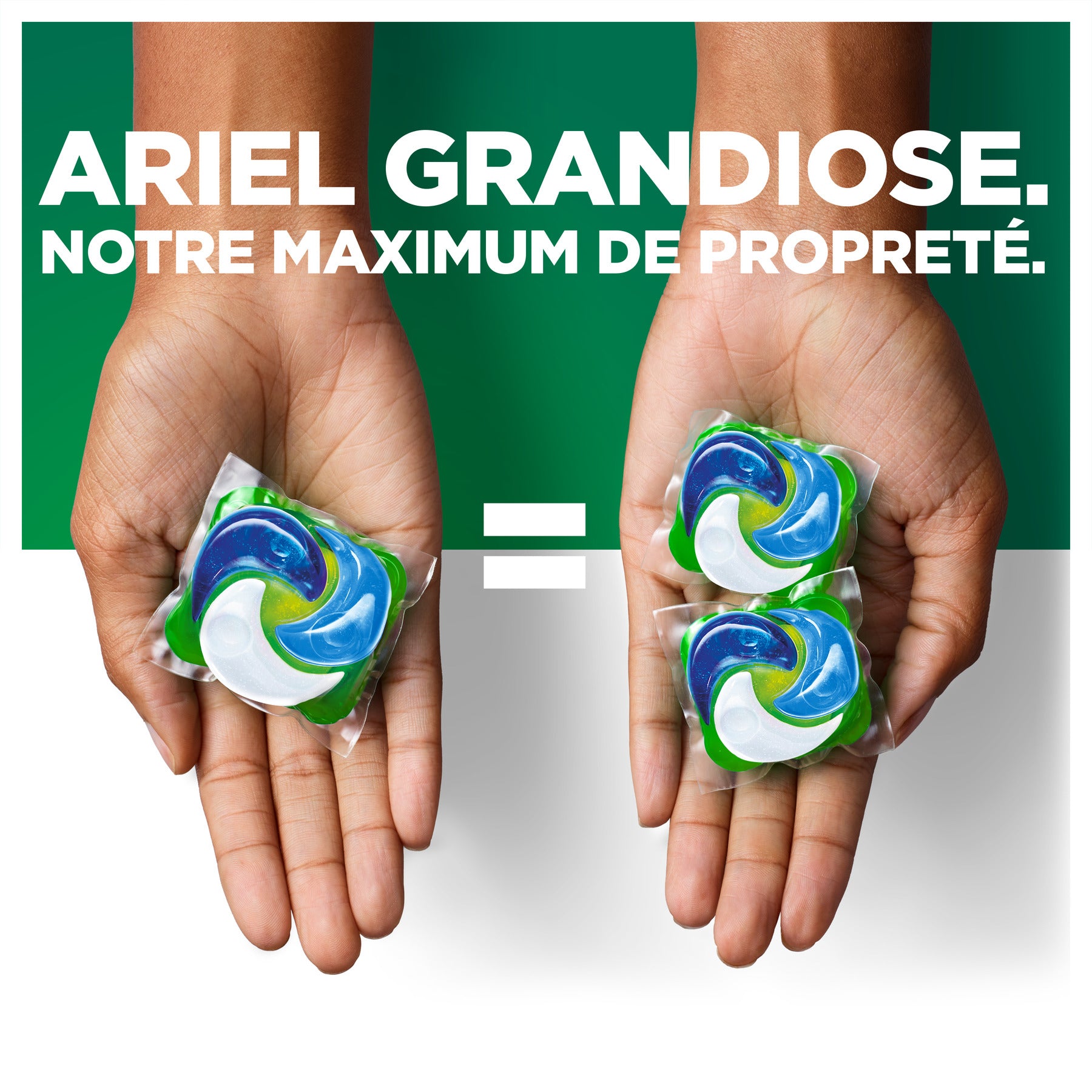 Ariel PODS Grandiose Fraîcheur Alpine, Lessive en capsule, 33 lavages, Fabriqué en France