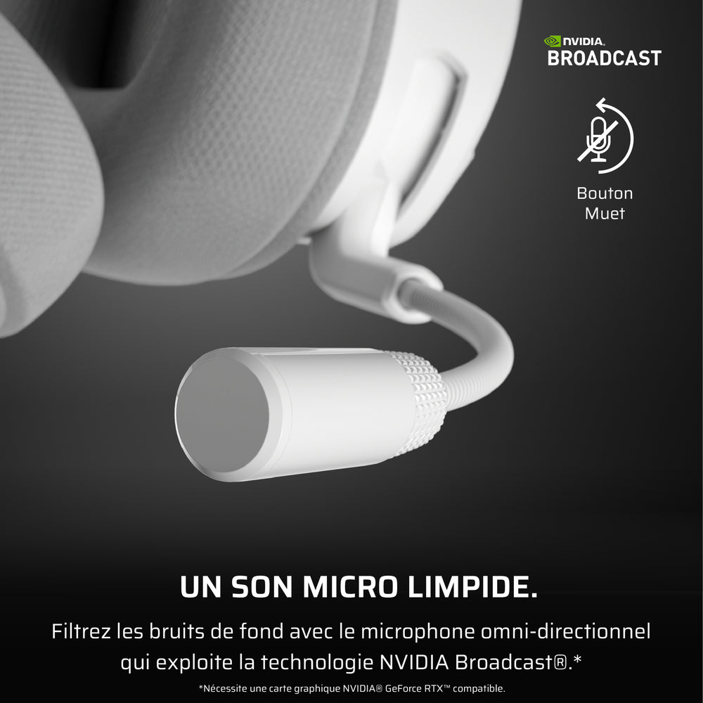 CORSAIR VOID v2 Casque Gaming sans fil - Micro rabattable - Blanc