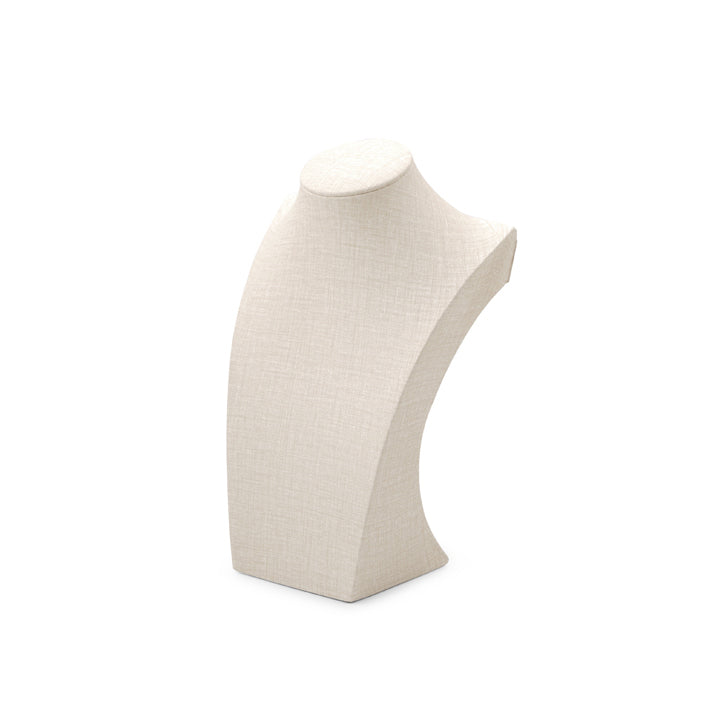 Oirlv Support de présentation pour mannequin, support de collier et pendentif en lin, support de bijoux pour buste, support de collier et pendentif, accessoire de présentation pour vitrine