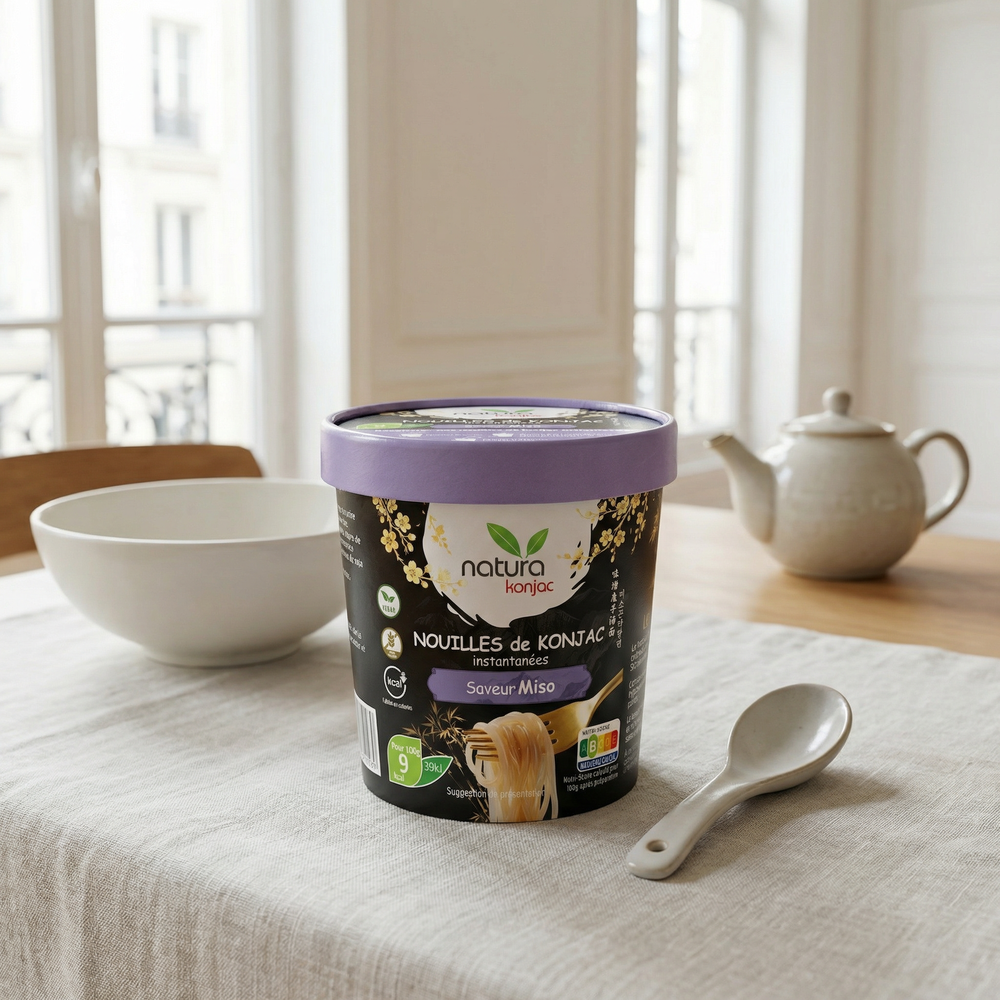 NATURA KONJAC Nouilles de konjac instantanées saveur miso - 162 g