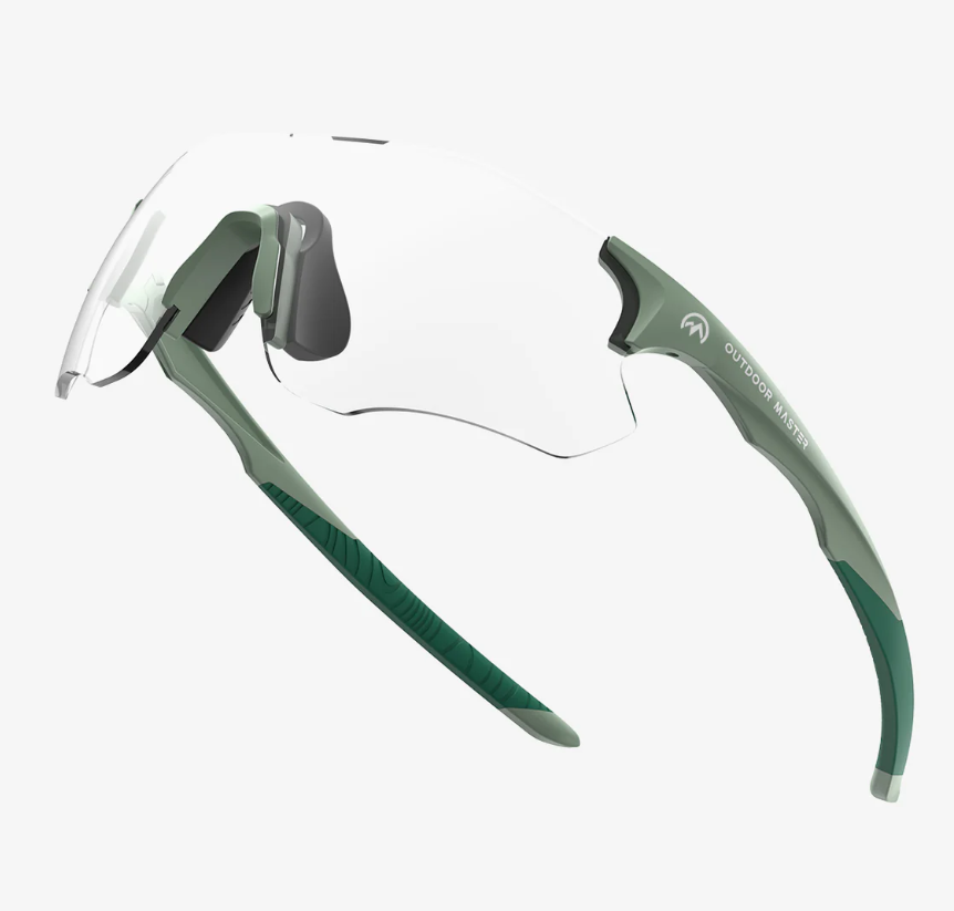 OutdoorMaster HawkSharp Lunettes de sport photochromiques HD - Vert