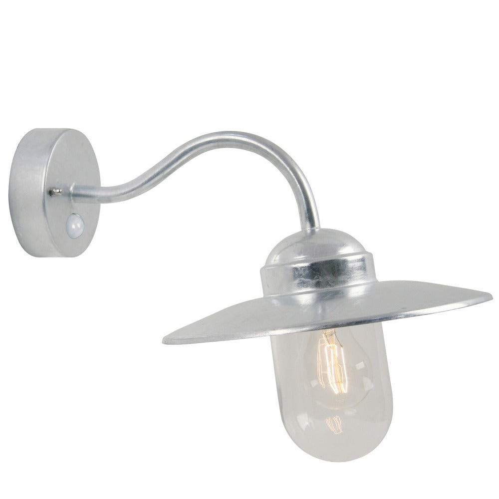 Applique murale LUXEMBOURG sensor bord de mer - E27 - acier galvanisé gris argenté IP54 - Nordlux, Extérieur