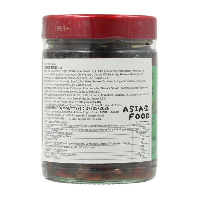 Fanpixiongdi concombres marinés 238g