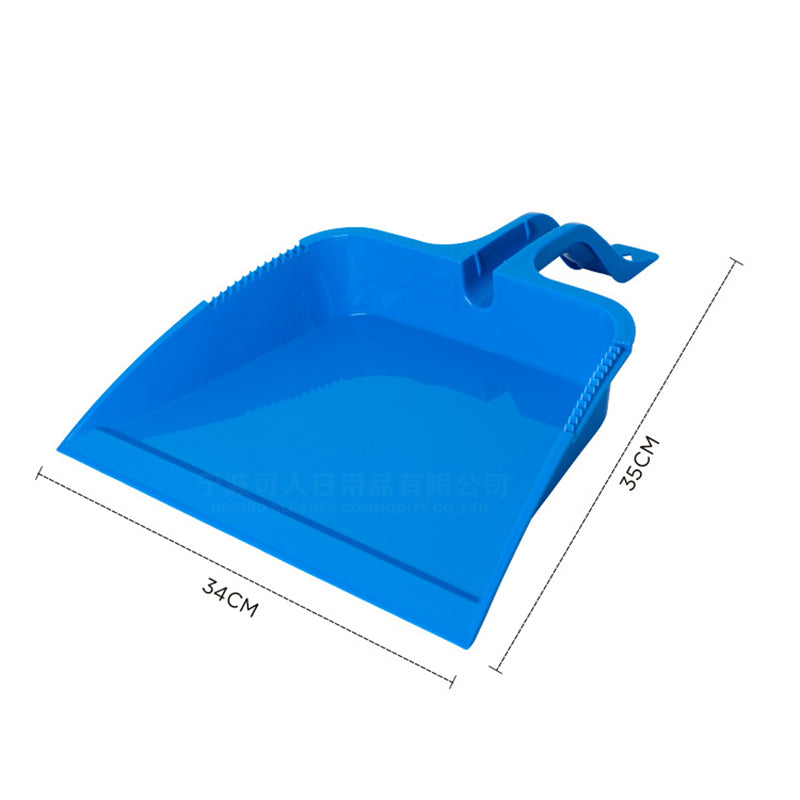 Pelle à poussière à usage commercial en plastique bleu de 34 cm de large, grand collecteur de déchets