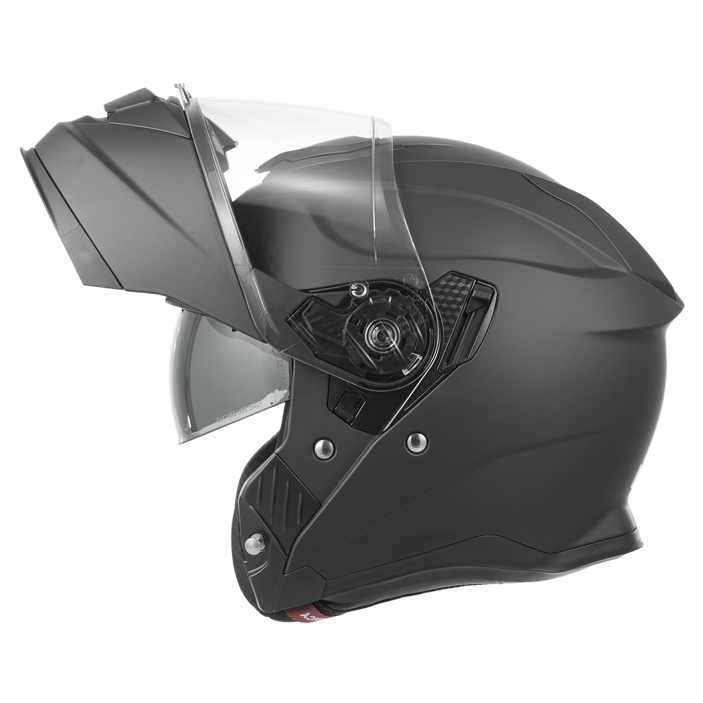 MY 935 Casque de moto intégral modulable à double visière unisex noir mat - Taille M