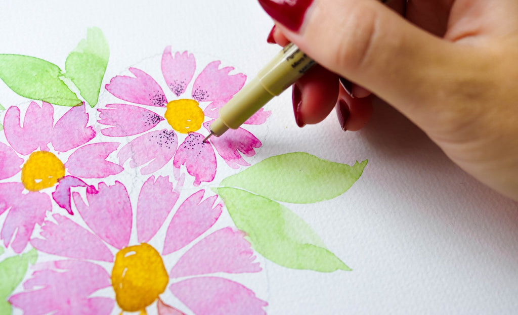 Set d’aquarelle florale