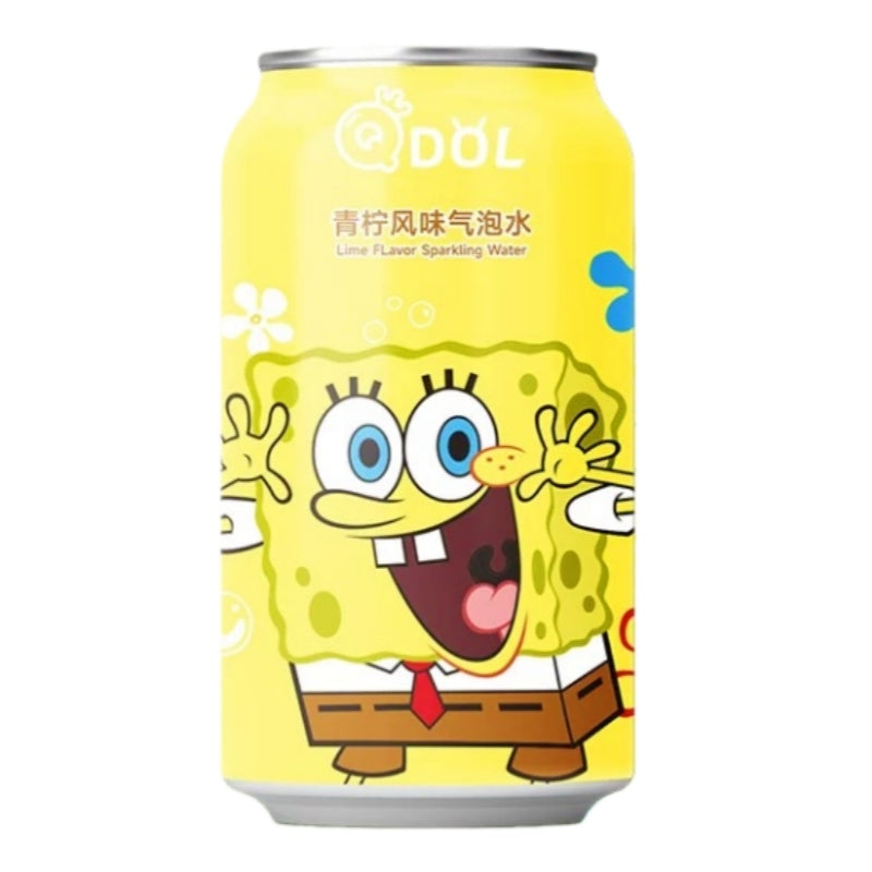 QDOL SpongeBob SquarePants Eau Pétillante Saveur Citron Vert 330 ml * 24