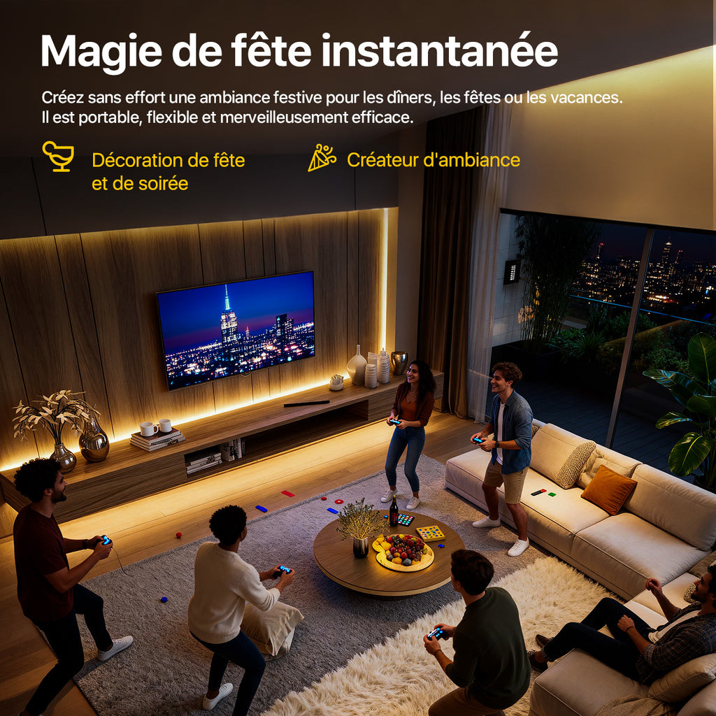 VIVREAL Ruban LED COB 12 V 6,56 pi 3000 K Blanc chaud à intensité variable, ruban flexible avec alimentation et télécommande RF, IRC élevé 92