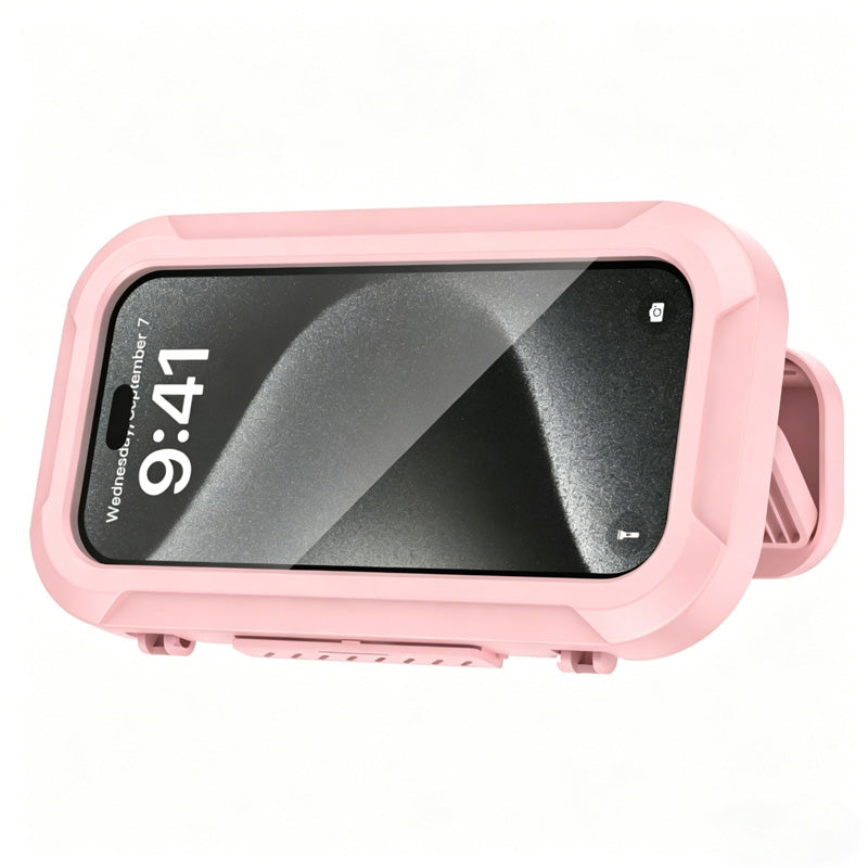 JORDAN&JUDY Protection étanche pour téléphone, support étanche rotatif à 360° réactif au toucher, sans perçage, pour la salle de bain, rose