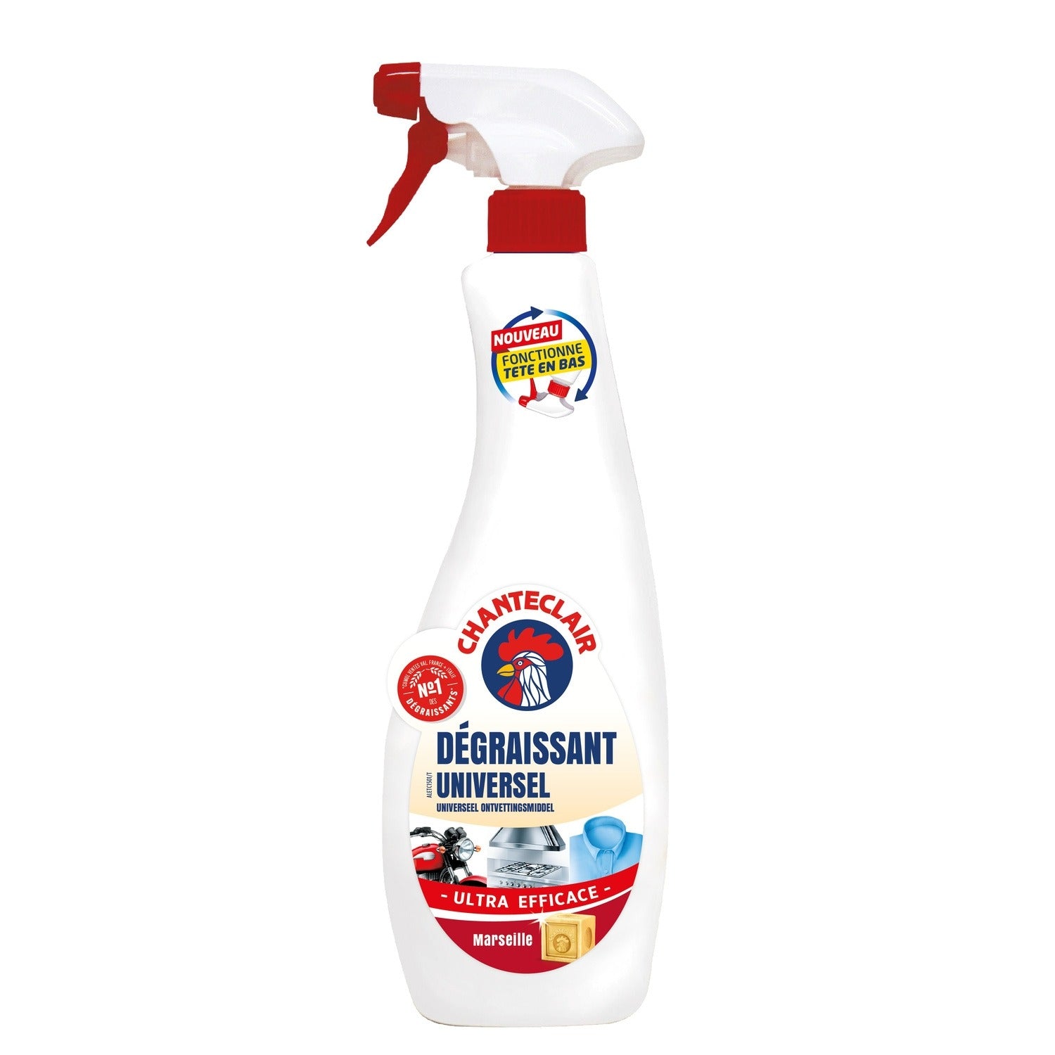 CHANTECLAIR Spray dégraissant multi-surfaces au savon de Marseille 600 ml