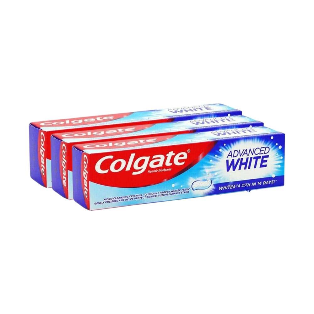 Colgate Advanced White Dentifrice blanchissant - 100 ml - Lot de 3 (3 x 100 ml = 3 tubes)