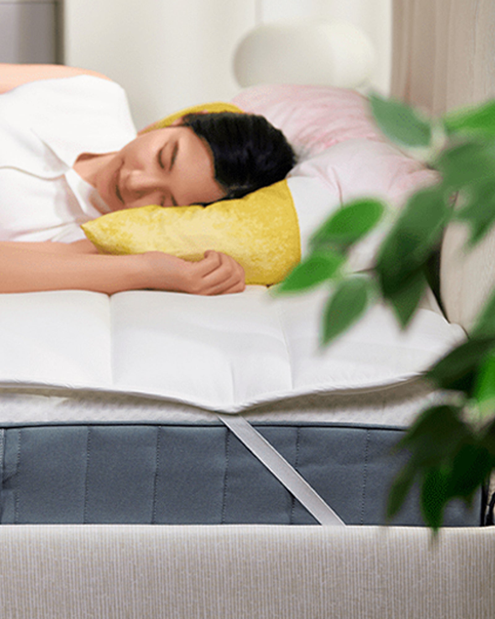 MENDALE Surmatelas 2,5 cm - Souple et soutenant, confortable et durable, avec sangles élastiquées pour un ajustement facile - Hypoallergénique et lavable en machine - 180 x 200 cm