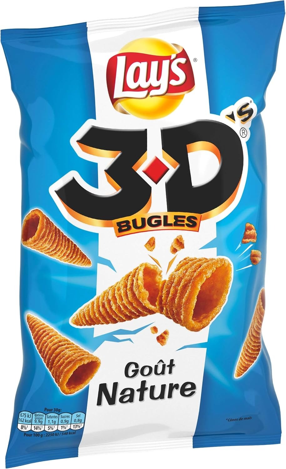 Lay's 3D's Bugles Snack au Maïs Original, 85 g