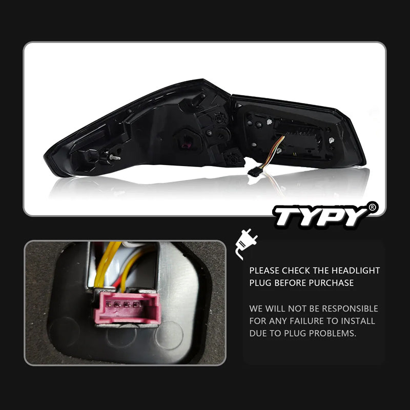 TYPY Feux arrière LED pour BMW G30 F90 Série M5, 2017-2020, avec clignotants séquentiels, ensemble de feux arrière