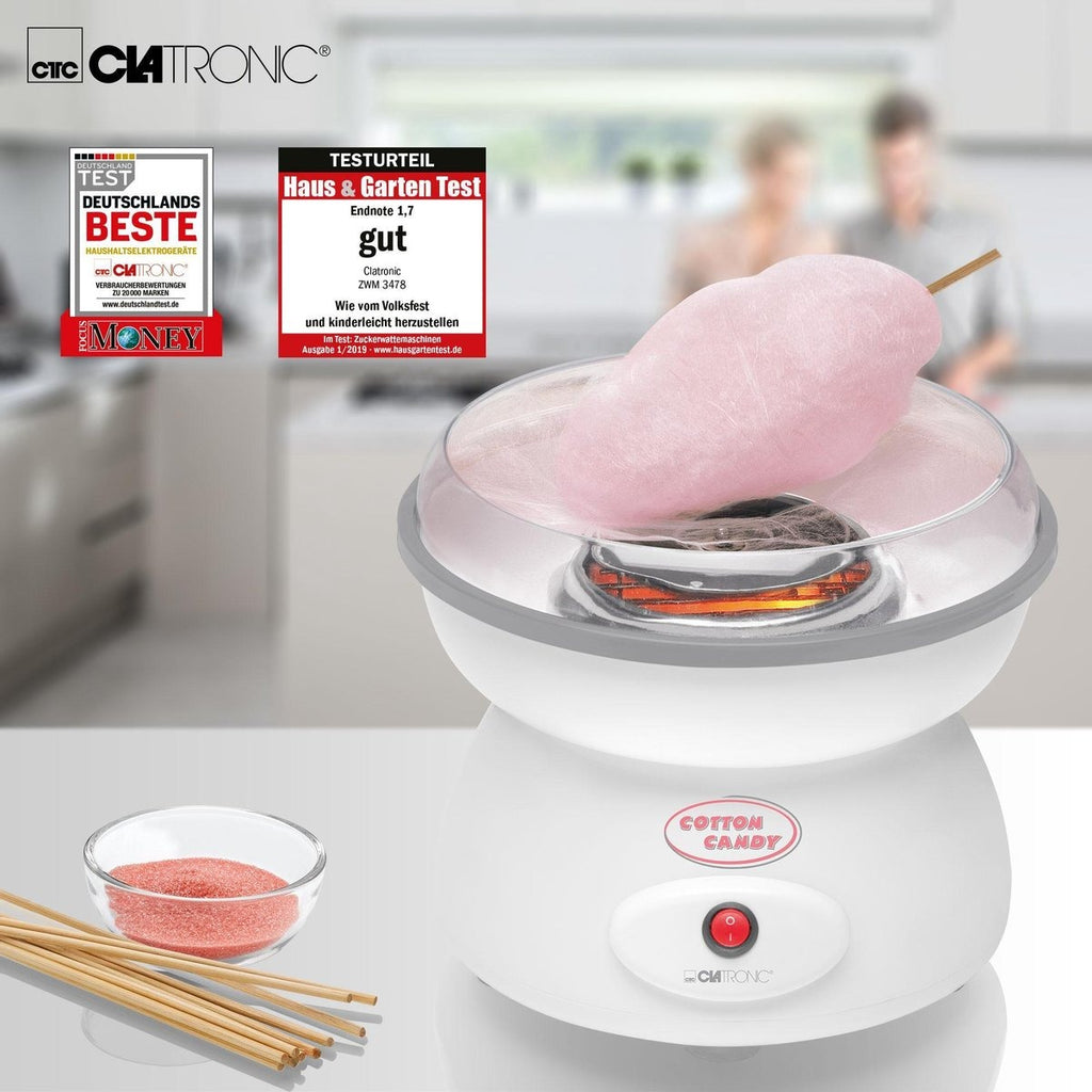 Clatronic ZWM 3478 Machine à barbe à papa avec bol rotatif 500 W