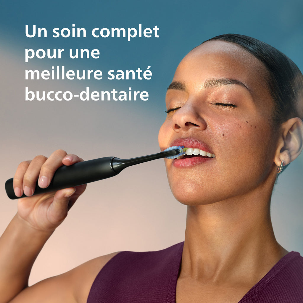 Philips Sonicare DiamondClean 9000 HX9913/18 Brosse à dents électrique avec application, capteur de pression, 4 modes de brossage, 3 niveaux d'intensité, verre de charge, coffret voyage USB - Noir