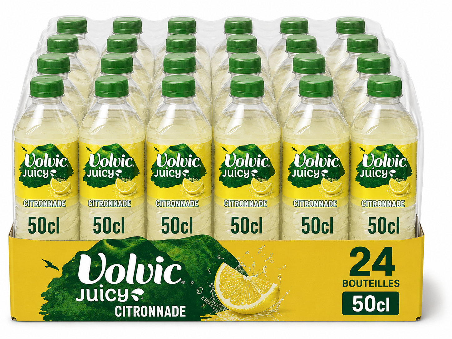 VOLVIC Eau aromatisée au citron - Pack de 24x50cl