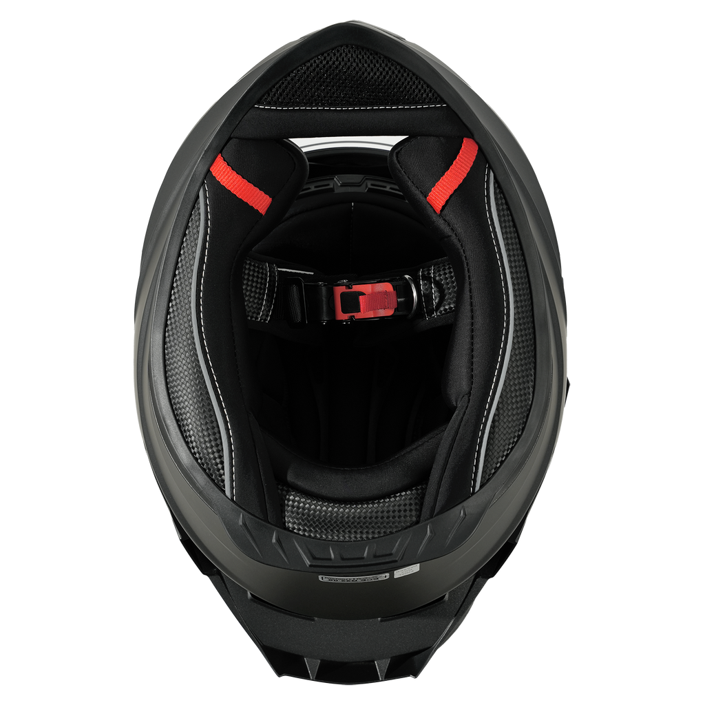 MY 936 Casque intégral pour moto et cyclomoteur avec visière solaire pour hommes et femmes, homologation ECE 22.06 titane mat - Taille XL