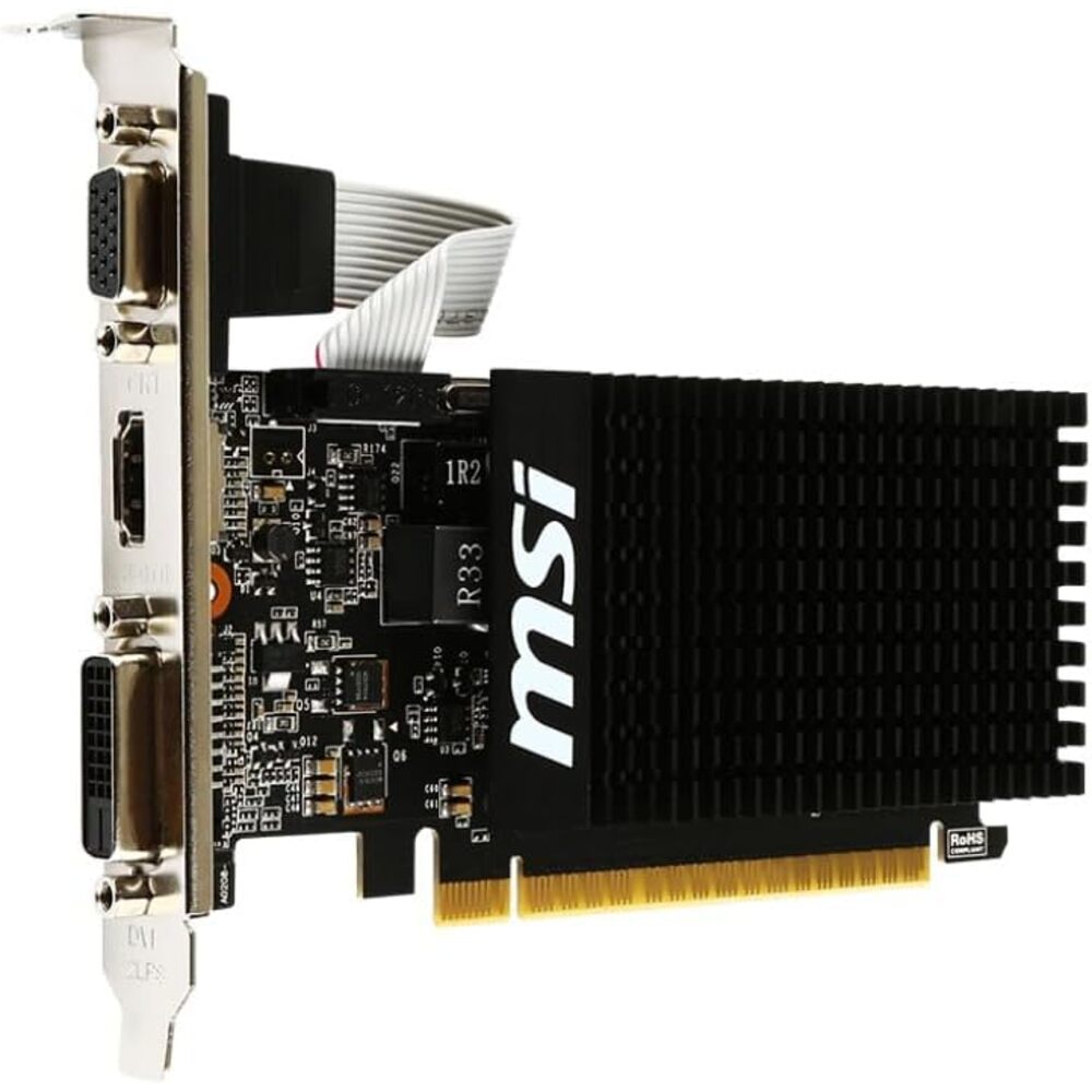MSI GT 710 2GD3H LP Carte graphique NVIDIA GeForce GT 710 2 Go GDDR3