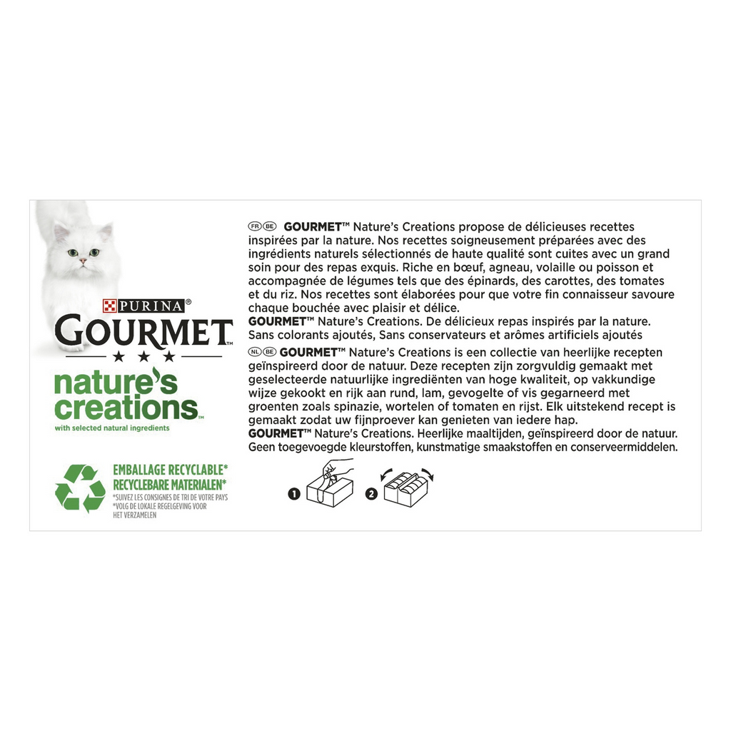 Gourmet Nature's Creations Mini Pâté Aliment pour chat - 8 x 85 g