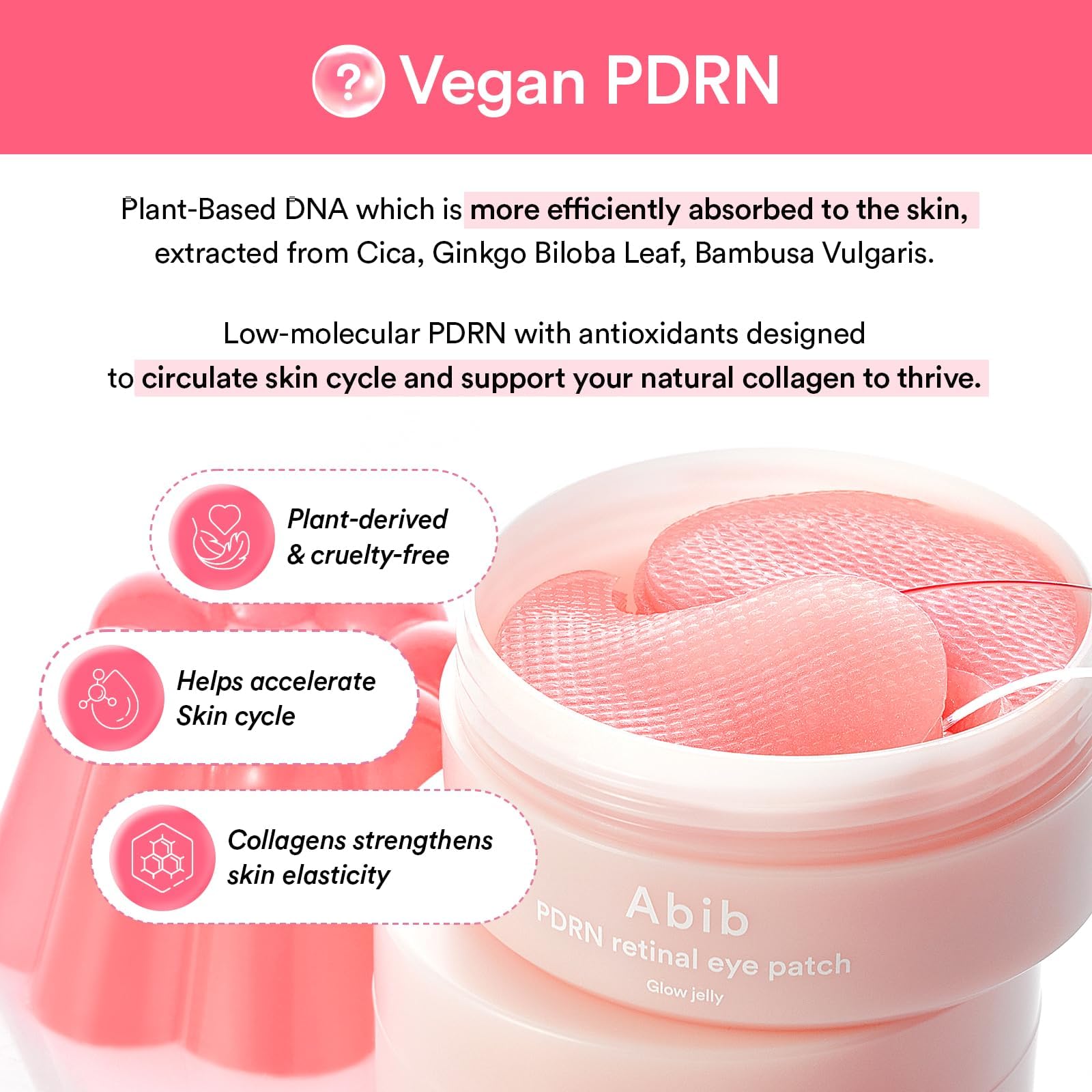 Abib patchs yeux gelée pdrn et rétinal 60 pièces (84g)
