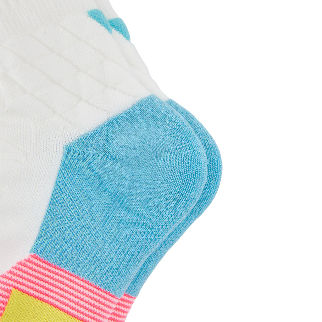 LI-NING Chaussettes mi-longues de basket-ball résistantes, confortables et respirantes blanc/bleu glacier XL